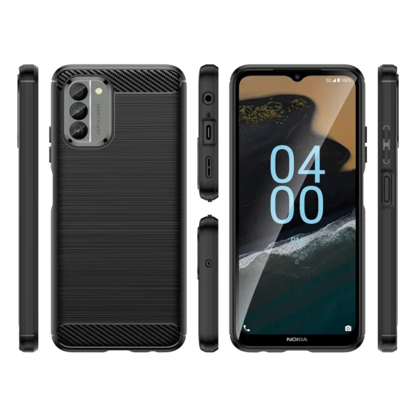 Carbon Case cover for Nokia G400 flexible silicone carbon cover blackeng