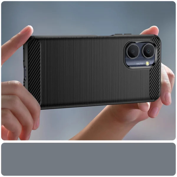 Carbon Case case for Realme C33 flexible silicone carbon cover blackeng