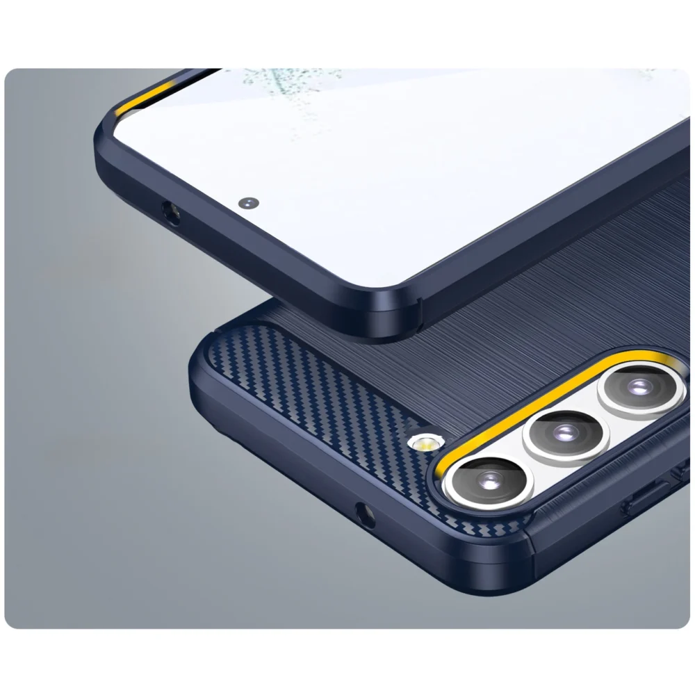 Carbon Case for Samsung Galaxy S23+ flexible silicone carbon cover blueeng