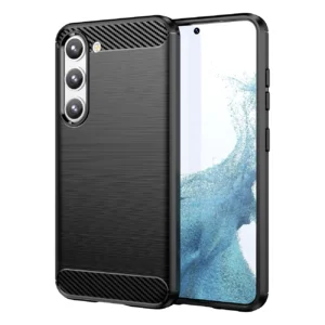 Carbon Case case for Samsung Galaxy S23+ flexible silicone carbon cover blackeng