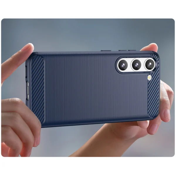 Carbon Case for Samsung Galaxy S23 flexible silicone carbon cover blueeng