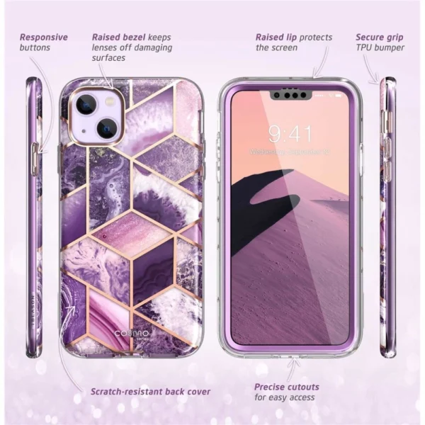 Supcase Cosmo iPhone 14 Plus Case - Pink Marbleeng