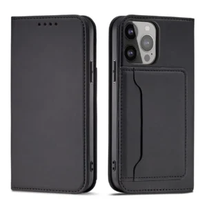 Magnet Card Case for Samsung Galaxy S23 flip cover wallet stand blackeng