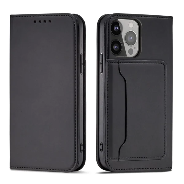 Magnet Card Case for Samsung Galaxy S23+ flip cover wallet stand blackeng