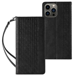 Magnet Strap Case for Samsung Galaxy S23+ Flip Wallet Mini Lanyard Stand Blackeng
