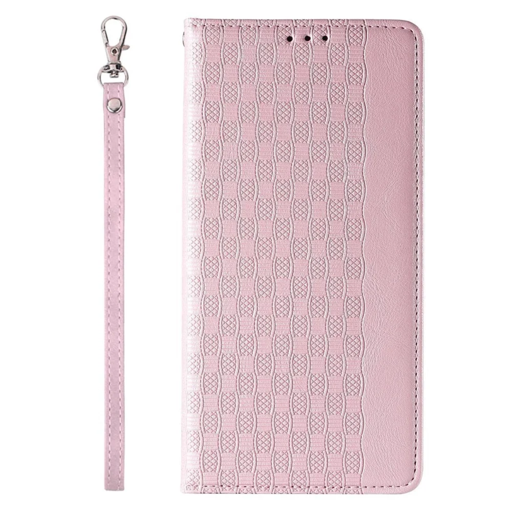 Magnet Strap Case for Samsung Galaxy S23+ Flip Wallet Mini Lanyard Stand Pinkeng