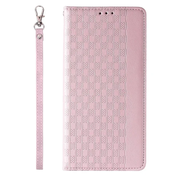 Magnet Strap Case for Samsung Galaxy S23+ Flip Wallet Mini Lanyard Stand Pinkeng