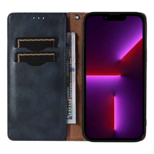 Magnet Strap Case Case for Samsung Galaxy S23 Ultra Flip Wallet Mini Lanyard Stand Blueeng