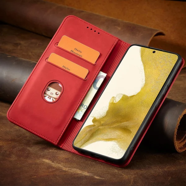 Magnet Fancy Case for Samsung Galaxy S23 flip cover wallet stand redeng