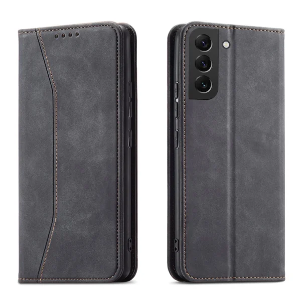 Magnet Fancy Case for Samsung Galaxy S23+ flip cover wallet stand blackeng