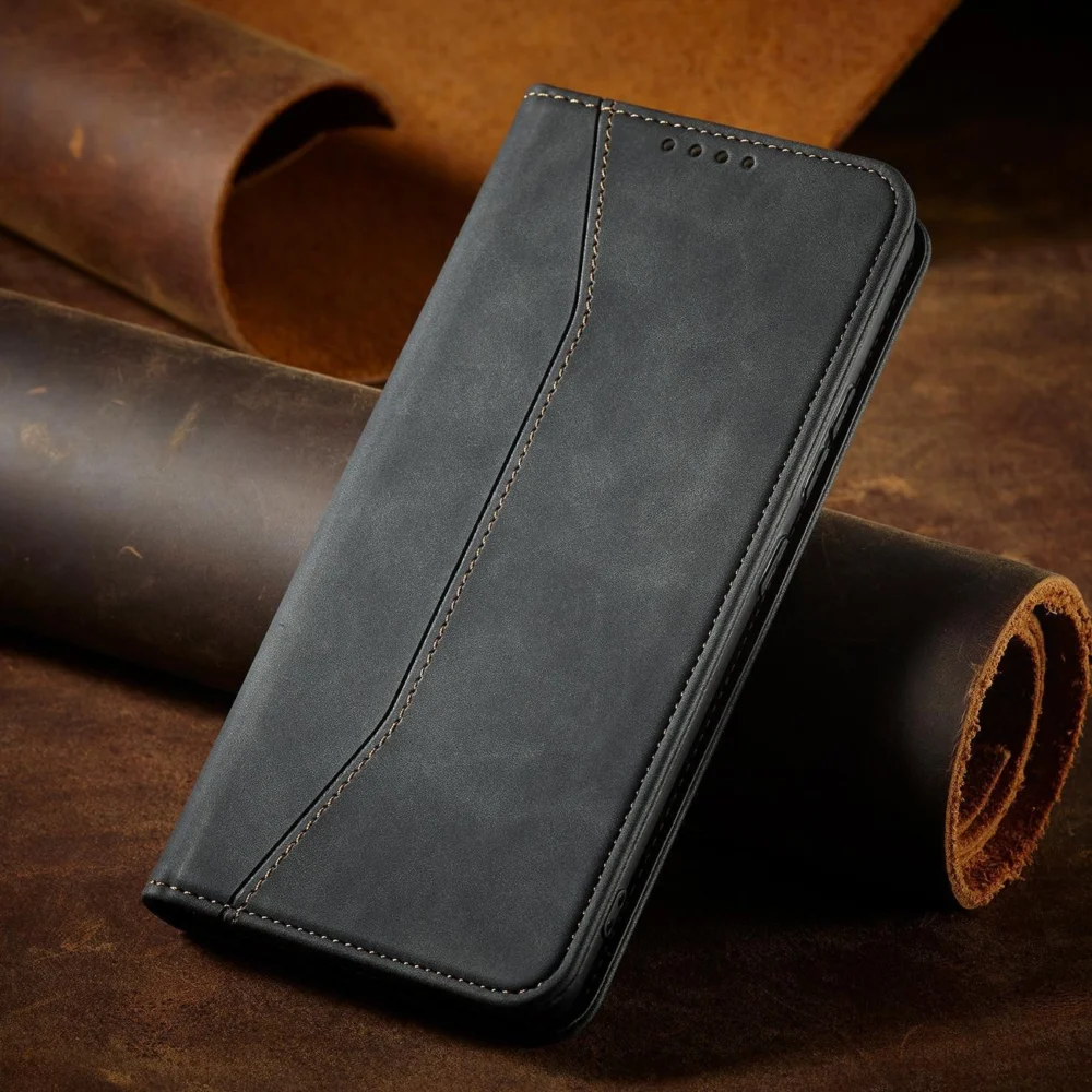 Magnet Fancy Case for Samsung Galaxy S23+ flip cover wallet stand blackeng
