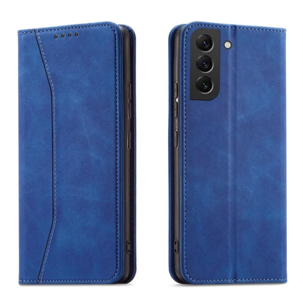 Magnet Fancy Case for Samsung Galaxy S23+ flip cover wallet stand blueeng