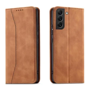 Magnet Fancy Case for Samsung Galaxy S23+ flip cover wallet stand browneng