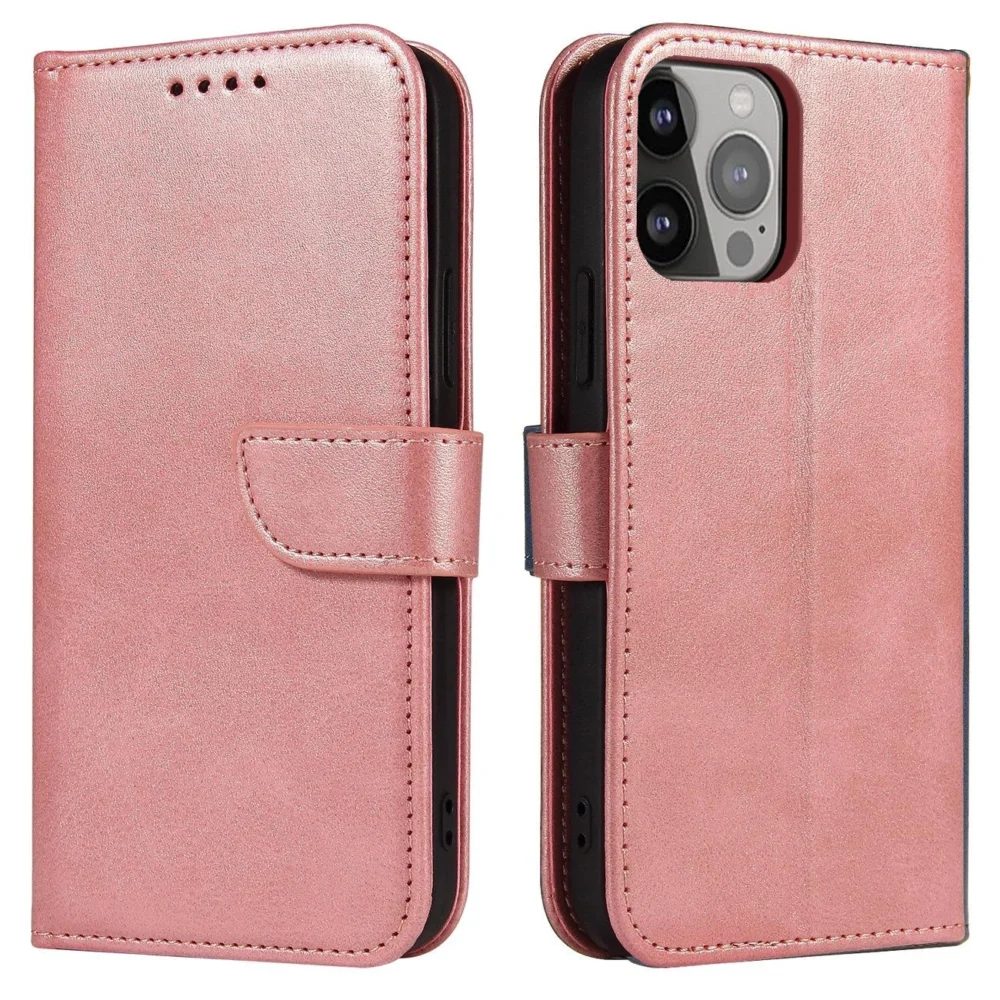 Magnet Case for Samsung Galaxy S23 Ultra Cover with Flip Wallet Stand Pinkeng