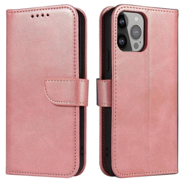 Magnet Case for Samsung Galaxy S23 Ultra Cover with Flip Wallet Stand Pinkeng