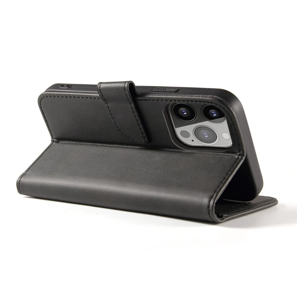 Magnet Case for Motorola Moto E32 cover with flip wallet stand blackeng