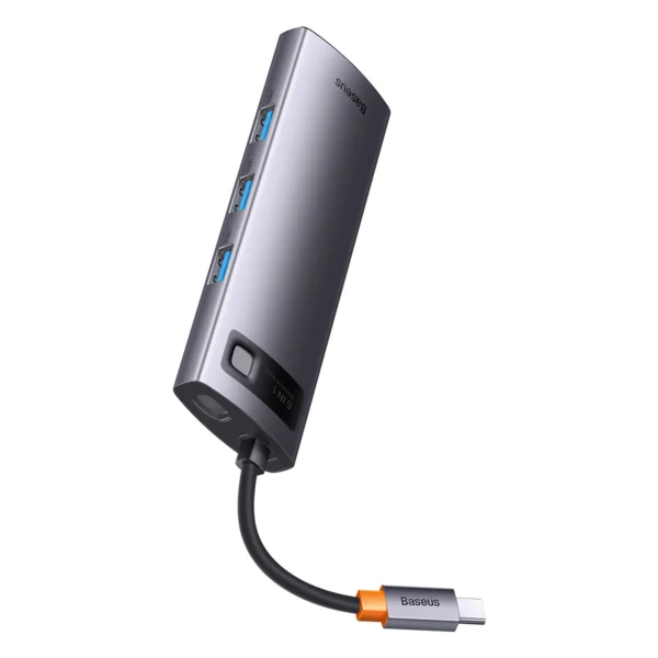 Baseus StarJoy HUB 6-Port USB-C - 3x USB-A / 1x HDMI / 1x RJ45 / 1x USB-C PD grayeng