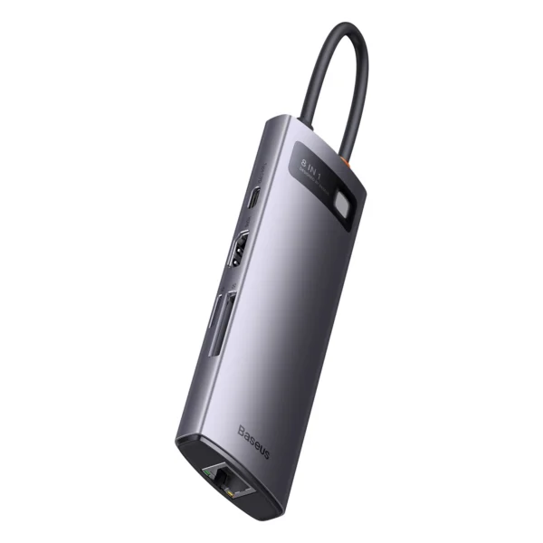 Baseus StarJoy HUB 8-Port USB-C - 3x USB-A / 1x HDMI / 1x RJ45 / 1x SD/TF / 1x USB-C PD grayeng