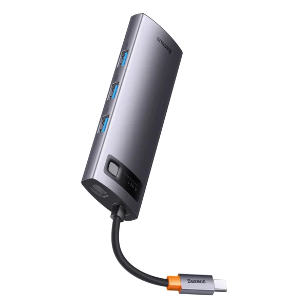 Baseus StarJoy HUB 8-Port USB-C - 3x USB-A / 1x HDMI / 1x RJ45 / 1x SD/TF / 1x USB-C PD grayeng