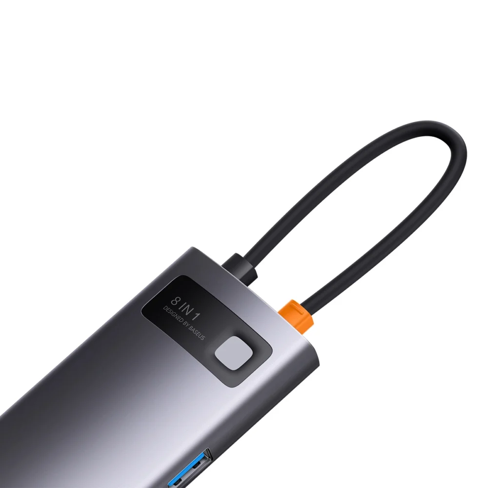 Baseus StarJoy HUB 8-Port USB-C - 3x USB-A / 1x HDMI / 1x RJ45 / 1x SD/TF / 1x USB-C PD grayeng