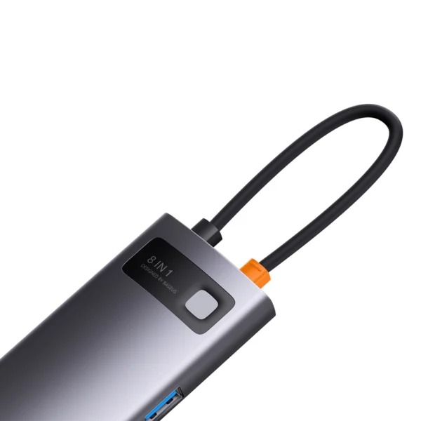 Baseus StarJoy HUB 8-Port USB-C - 3x USB-A / 1x HDMI / 1x RJ45 / 1x SD/TF / 1x USB-C PD grayeng