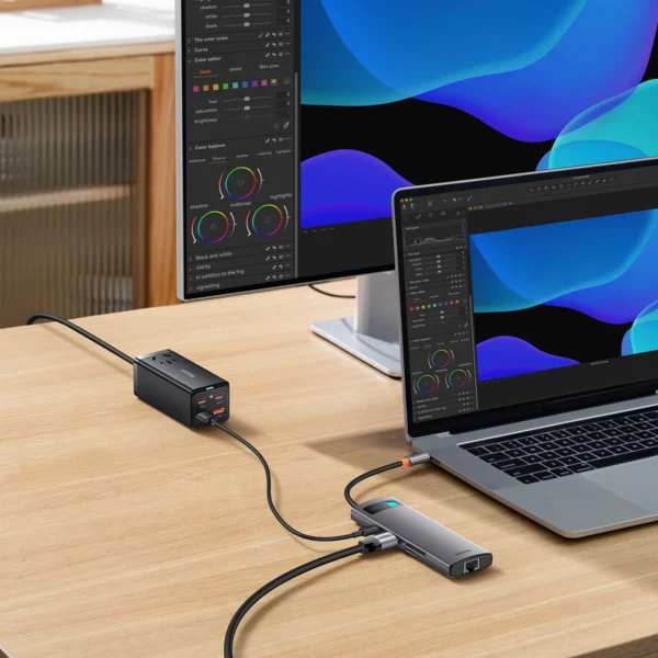 Baseus StarJoy HUB 8-Port USB-C - 3x USB-A / 1x HDMI / 1x RJ45 / 1x SD/TF / 1x USB-C PD grayeng