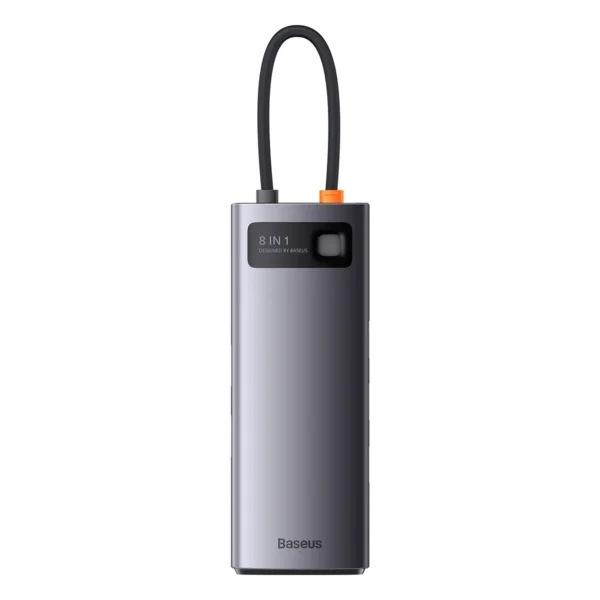 HUB 8in1 Baseus StarJoy USB-C to USB-C PD / 3x USB-A / HDMI / RJ-45 / SD TF - grayeng