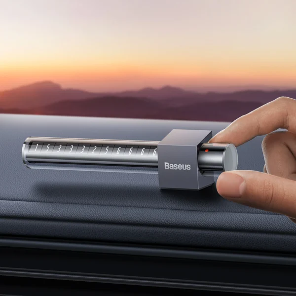 Baseus parking plate for the telephone number on the gray dashboardeng