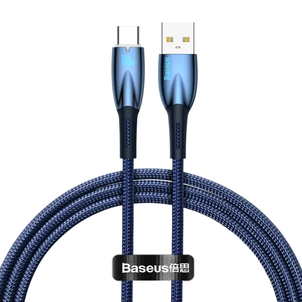 Baseus Glimmer Series fast charging cable USB-A - USB-C 100W 480Mbps 1m blueeng