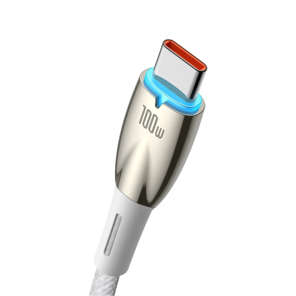 Baseus Glimmer Series fast charging cable USB-A - USB-C 100W 480Mbps 1m whiteeng