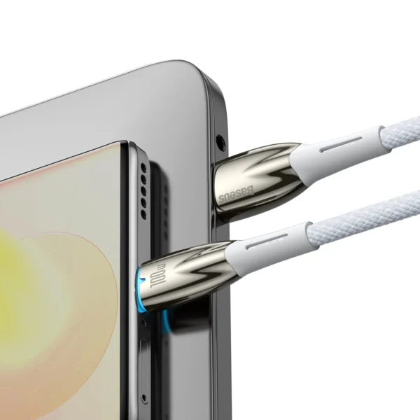 Baseus Glimmer Series fast charging cable USB-A - USB-C 100W 480Mbps 1m whiteeng