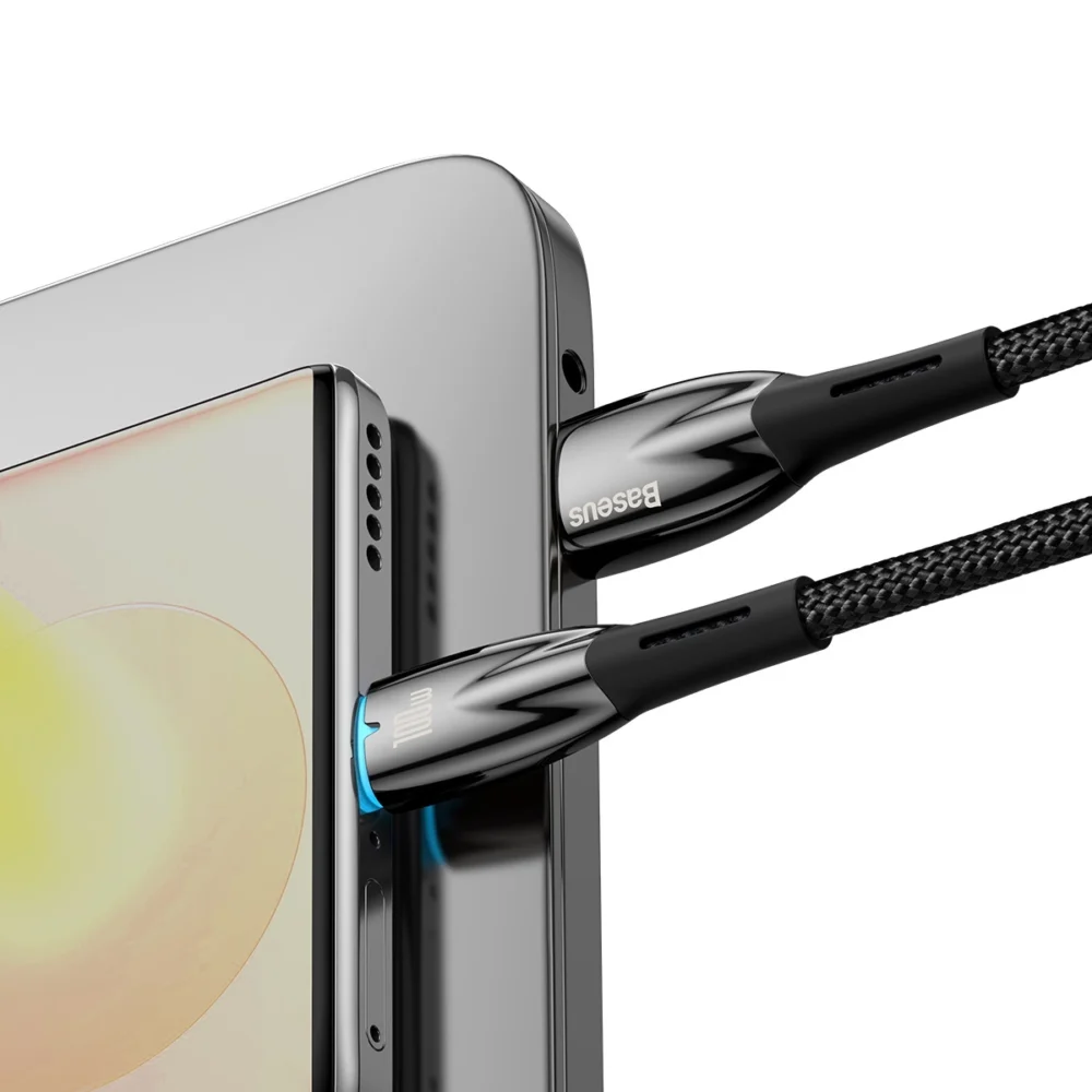 Baseus Glimmer Series Fast Charging Cable USB-A - USB-C 100W 480Mbps 2m blackeng