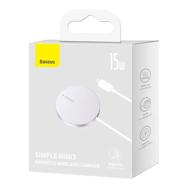 Baseus Simple Mini3 induction charger 15W silvereng