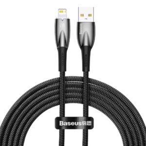 Baseus Glimmer Series cable USB-A - Lightning 480Mb/s 2.4A 2m blackeng