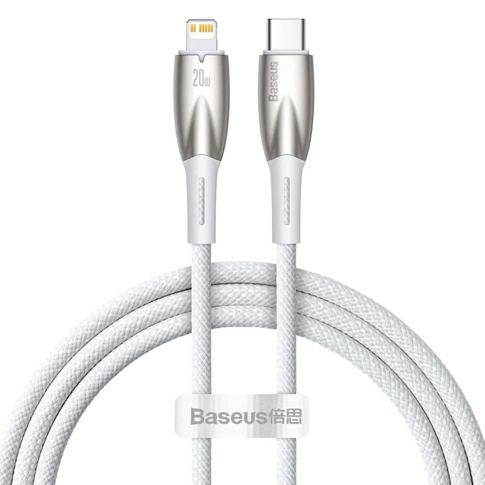 Baseus CADH000002 Lightning - USB-C PD cable 20W 480Mb/s 1m - whiteeng
