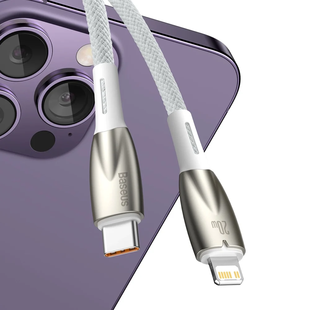 Baseus CADH000002 Lightning - USB-C PD cable 20W 480Mb/s 1m - whiteeng