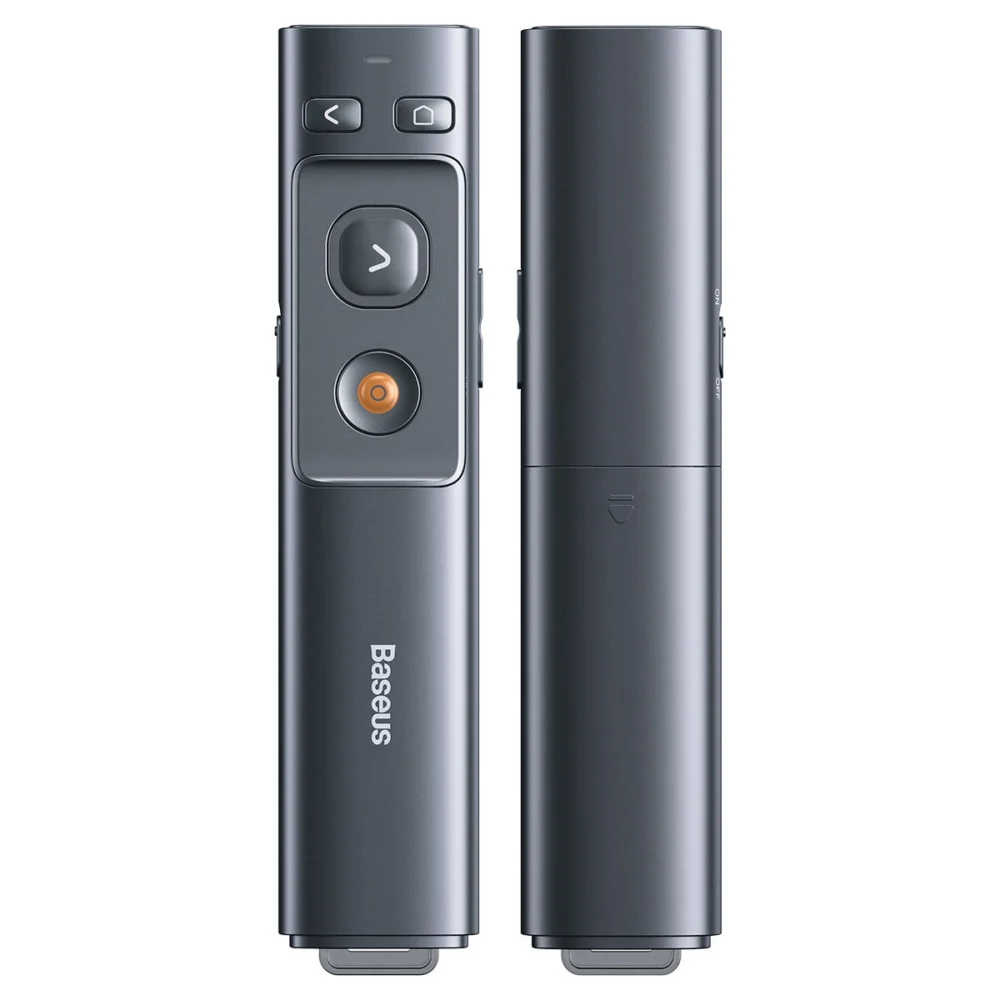 Baseus Orange Dot AI Laser Pointer with Automatic Voice Transcription, Dual Lasers - Grayeng