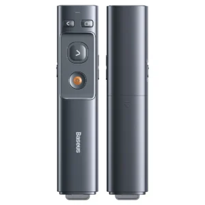 Baseus Orange Dot AI Laser Pointer with Automatic Voice Transcription, Dual Lasers - Grayeng