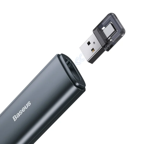 Baseus Orange Dot AI Laser Pointer with Automatic Voice Transcription, Dual Lasers - Grayeng