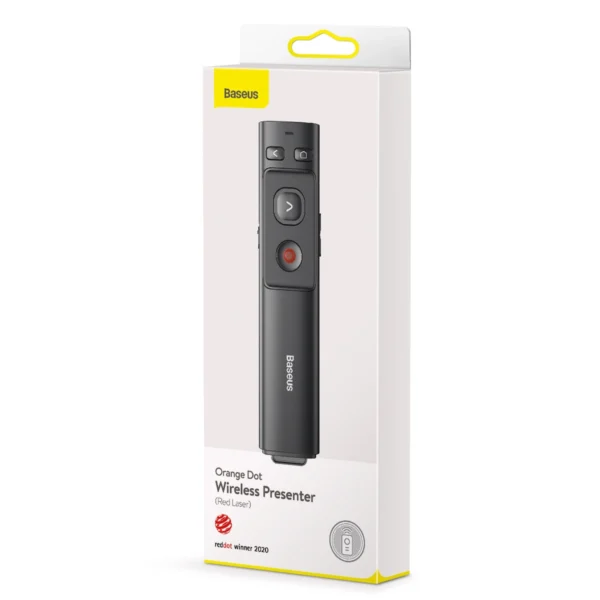 Baseus Orange Dot AI Laser Pointer with Automatic Voice Transcription, Dual Lasers - Grayeng