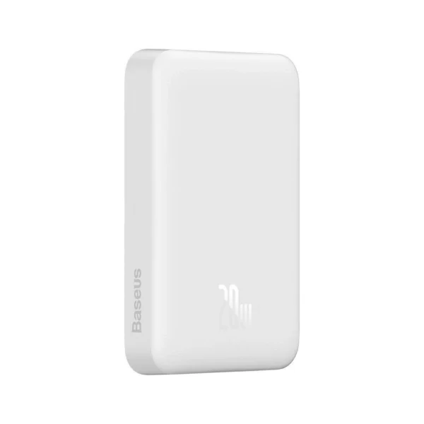 Baseus Magnetic Mini 10000mAh USB-C PD 20W / MagSafe 15W powerbank - white + USB-C cableeng