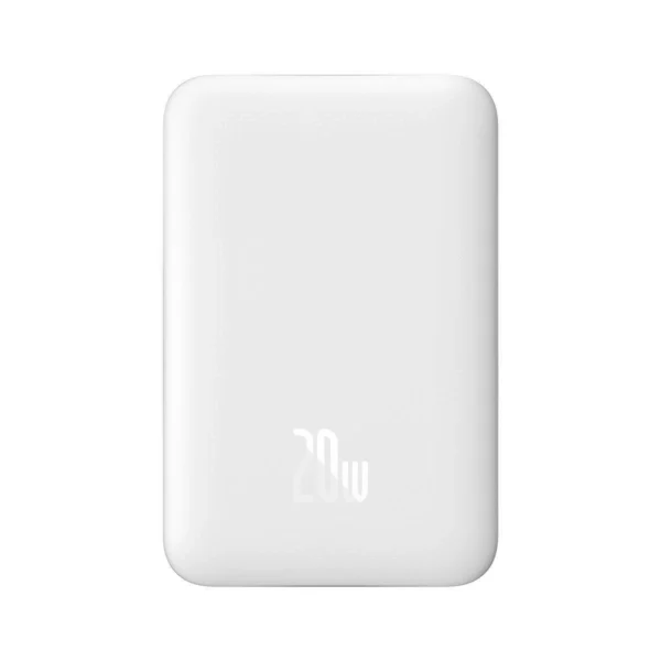 Baseus Magnetic Mini 10000mAh USB-C PD 20W / MagSafe 15W powerbank - white + USB-C cableeng