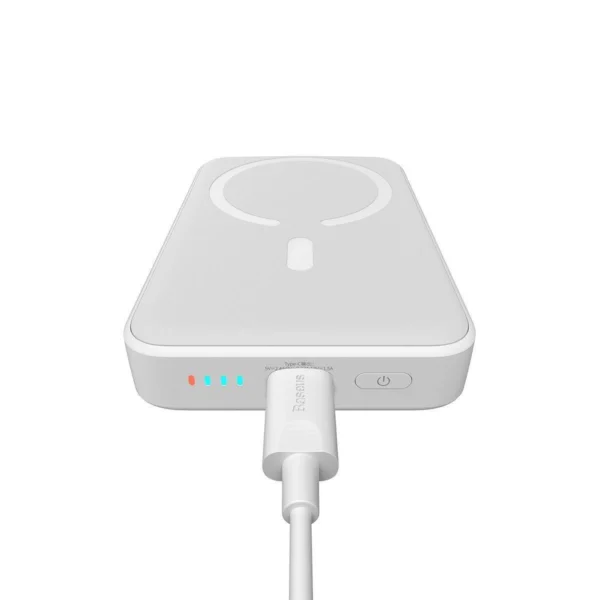 Baseus Magnetic Mini 10000mAh USB-C PD 20W / MagSafe 15W powerbank - white + USB-C cableeng