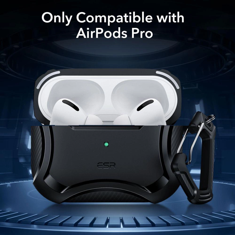 ESR Cyber ​​Armor Halolock Case with MagSafe for Apple AirPods Pro 1/2 - Blackeng