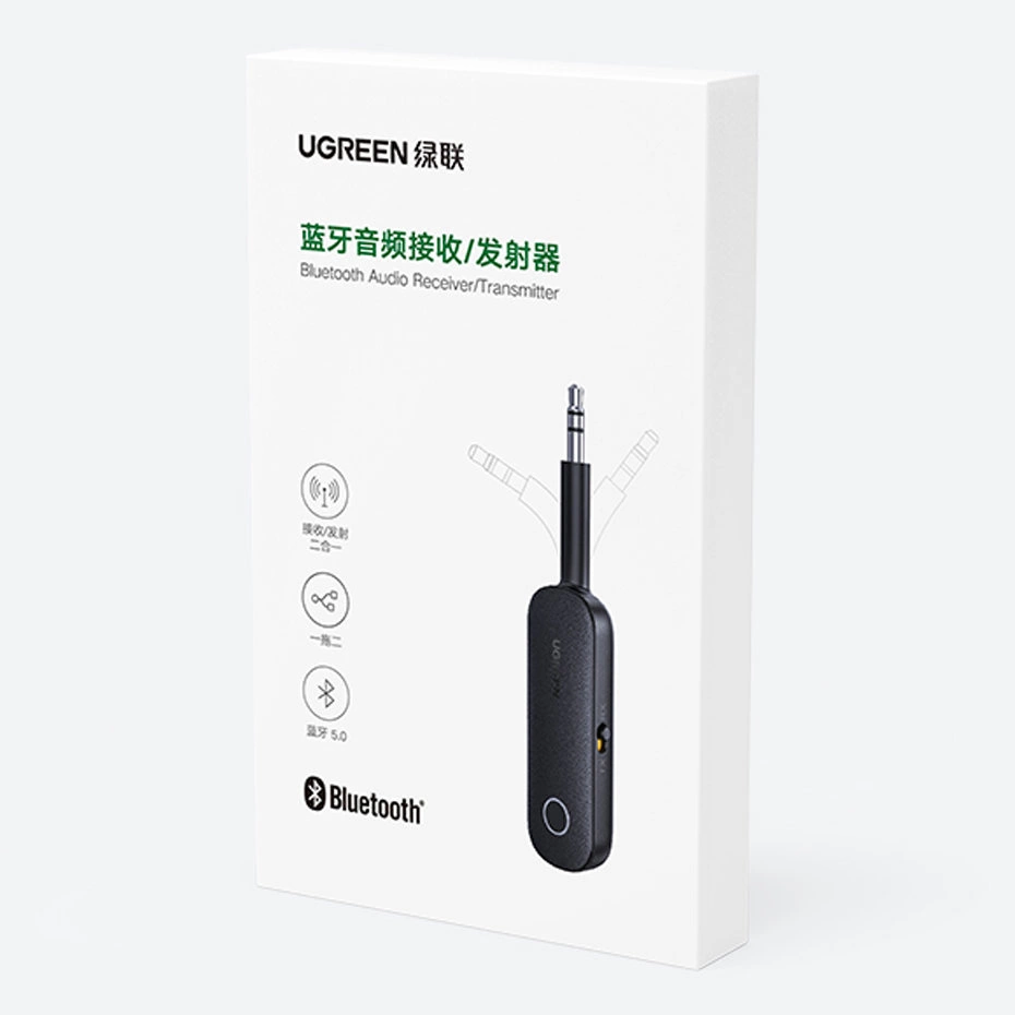 Ugreen bluetooth transmitter receiver mini jack 3.5mm black (CM403)eng