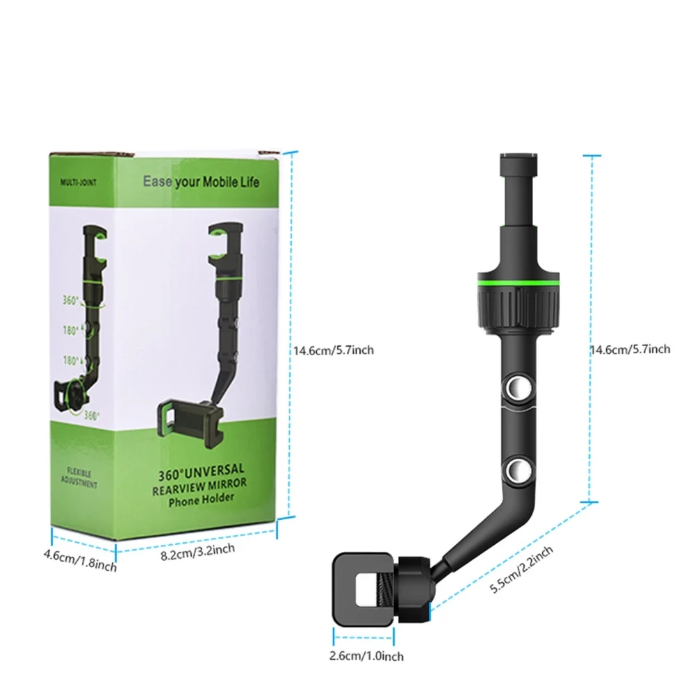[RETURNED ITEM] Adjustable car rearview mirror holder for smartphoneeng