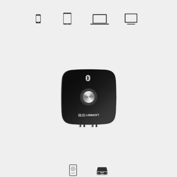 Ugreen Bluetooth 5.1 aptX 2RCA / 3.5 mm mini jack receiver adapter black (40759)eng