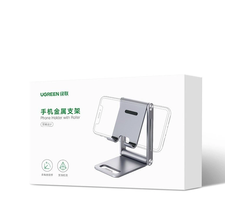 [RETURNED ITEM] Ugreen metal aluminum folding phone holder tablet gray (LP263 80708)eng