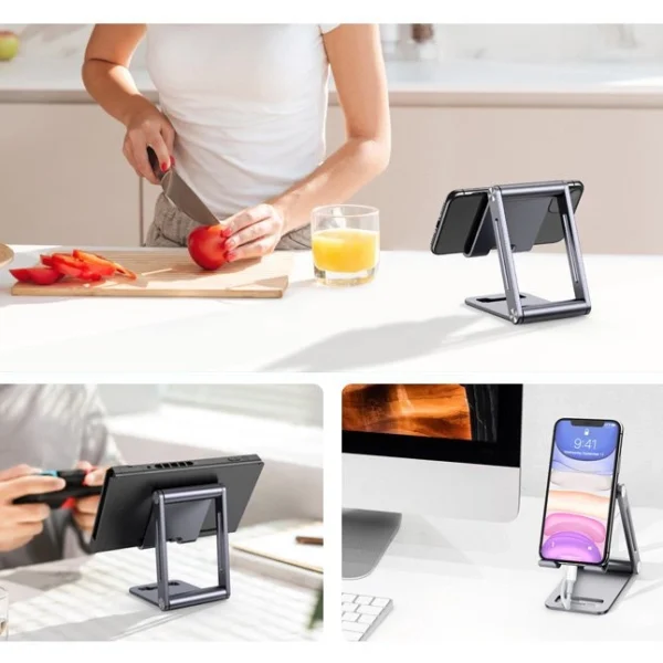 [RETURNED ITEM] Ugreen metal aluminum folding phone holder tablet gray (LP263 80708)eng