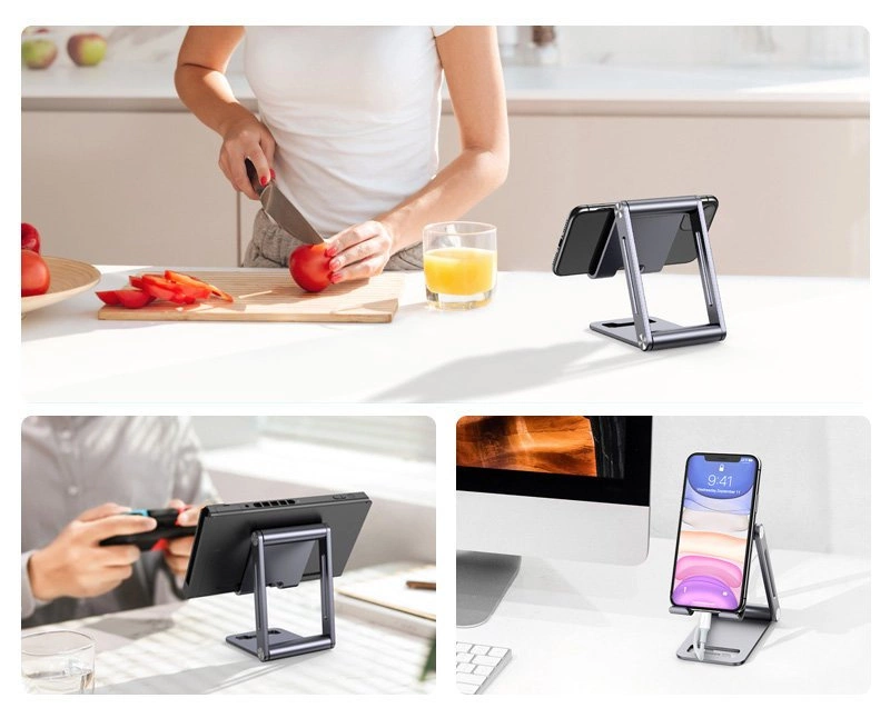 [RETURNED ITEM] Ugreen metal aluminum folding phone holder tablet gray (LP263 80708)eng